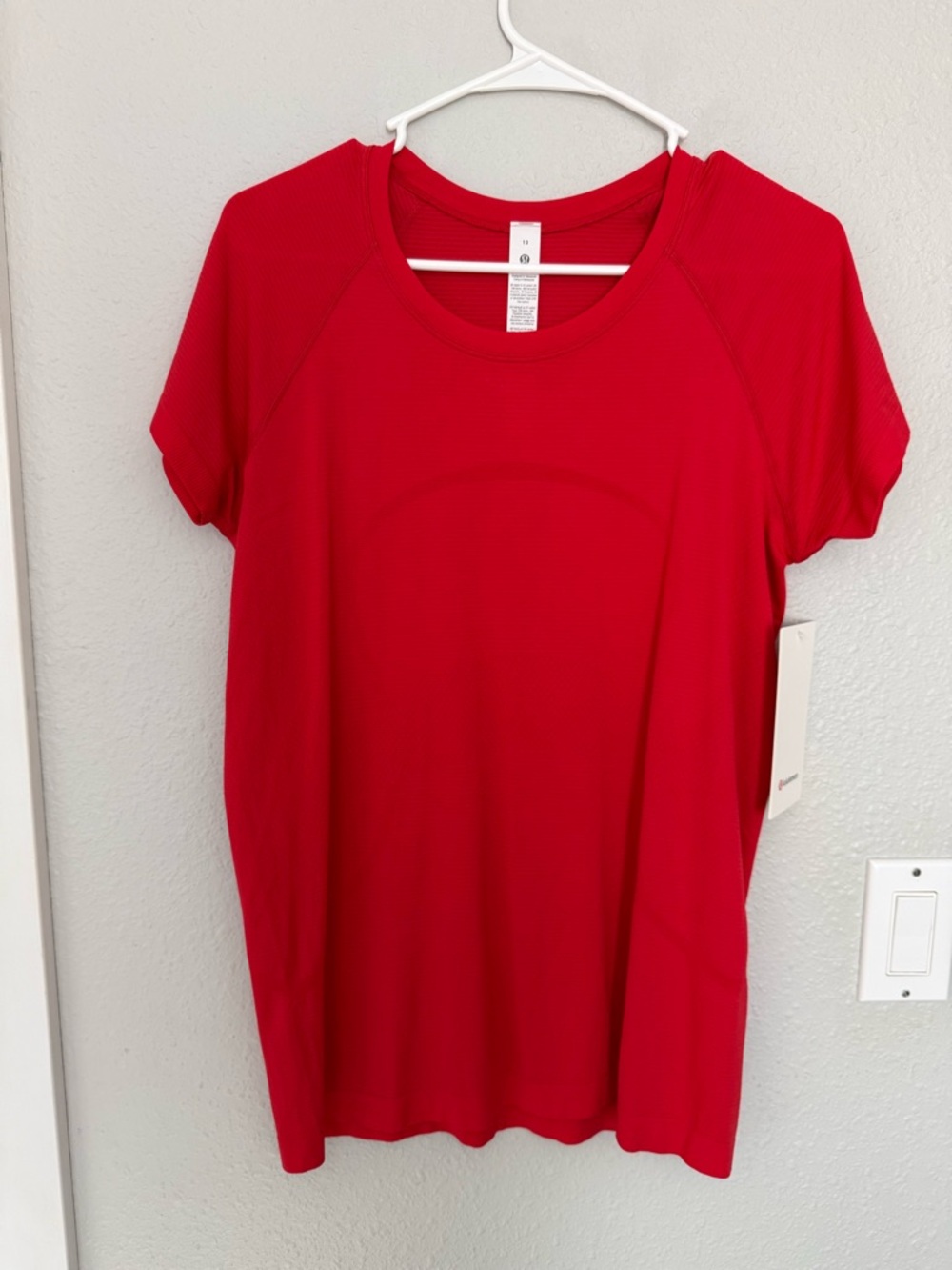 NWT -lululemon athletica Red Short Sleeve Athletic Tee